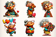 Quirky Elderly Valentine Woman, an Illustration by Dream Creation (Thumbnail 3 of 8)