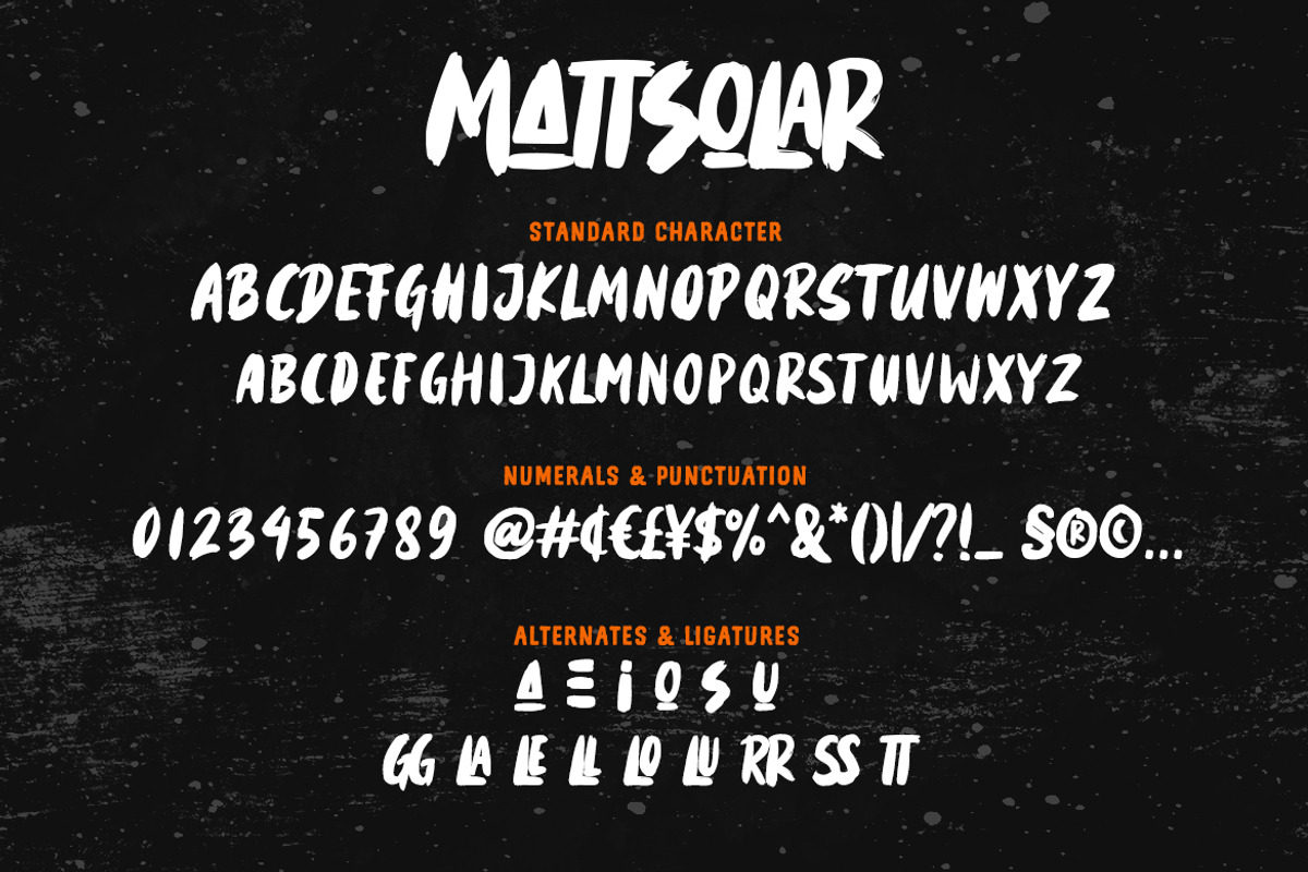 Mattsolar - Brush Font preview 6