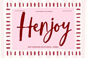 Henjoy Handmade Brush Script Font, a Script Font by maghrib (Thumbnail 1 of 11)