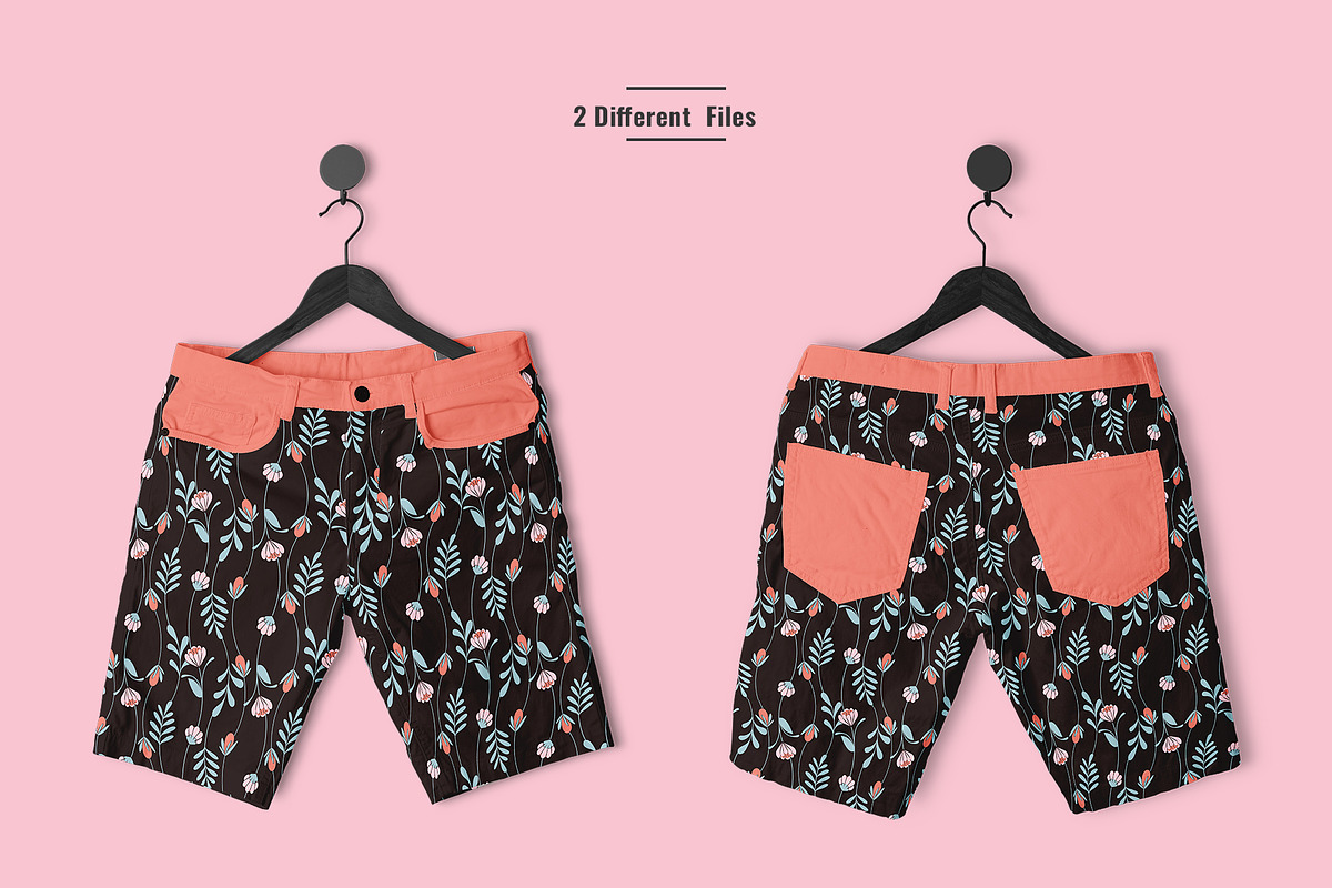 Female Cargo Short Pants Mockup, a Bottom Mockup by Designertale (Photo 3 of 6)