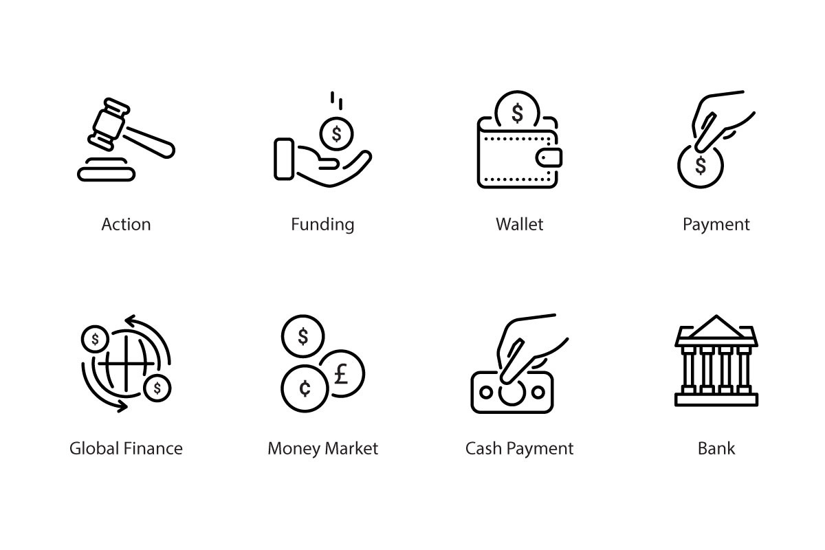 Finance 56 thin line icons, an Outline Icon by vectorstank (Photo 7 of 9)