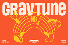 Gravtune – Bold Retro Display Font w