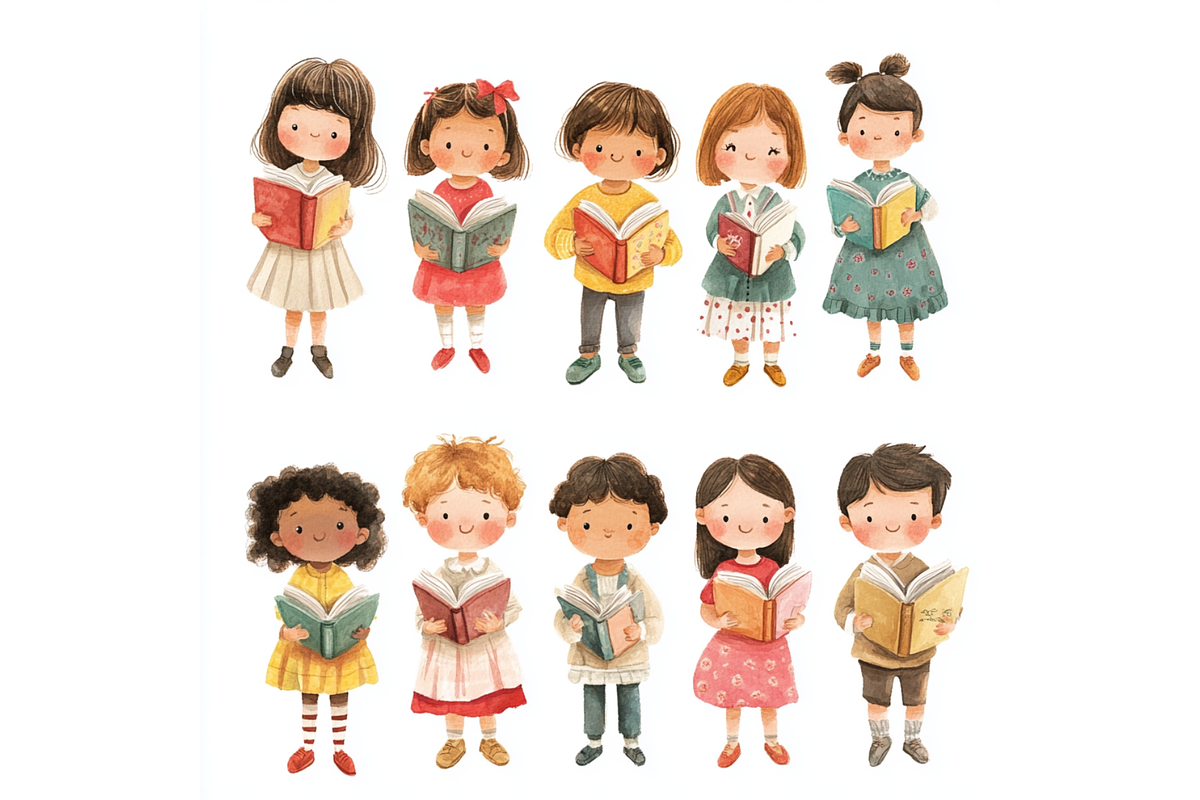 Prompt Hand-Drawn Children Clipart, a Decorative Illustration by Creative design (Photo 5 of 7)