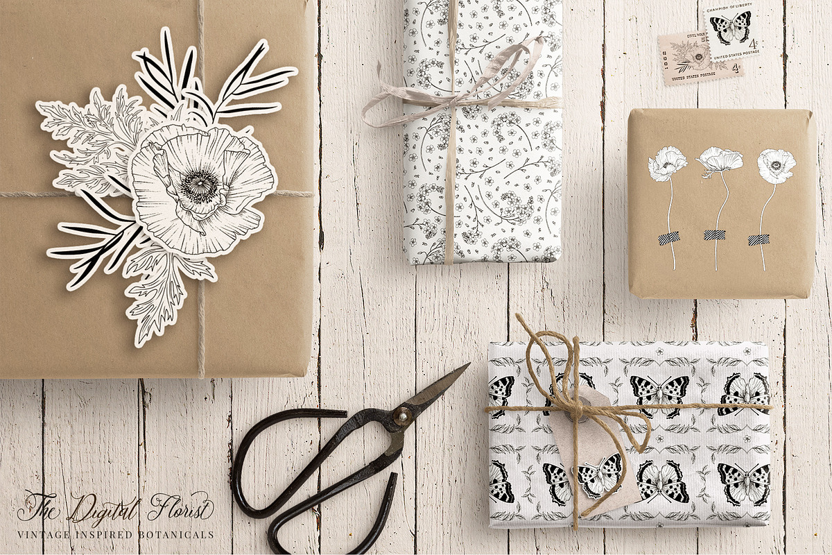 The Digital Florist Vintage Garden, an Illustration by Sophia J Caldwell (Photo 10 of 20)
