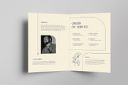 Navy Minimal Floral Funeral Program, a Brochure Template by Neermana (Thumbnail 4 of 4)