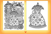 Vintage Coloring For Woman, an Illustration by Nataliia Toporovska (Thumbnail 2 of 4)