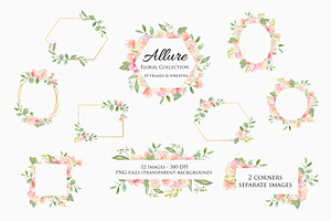 Frames & Wreaths Clipart -Allure Set