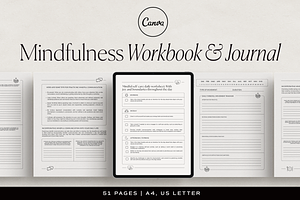 Mindfulness Workbook & Journal Canva