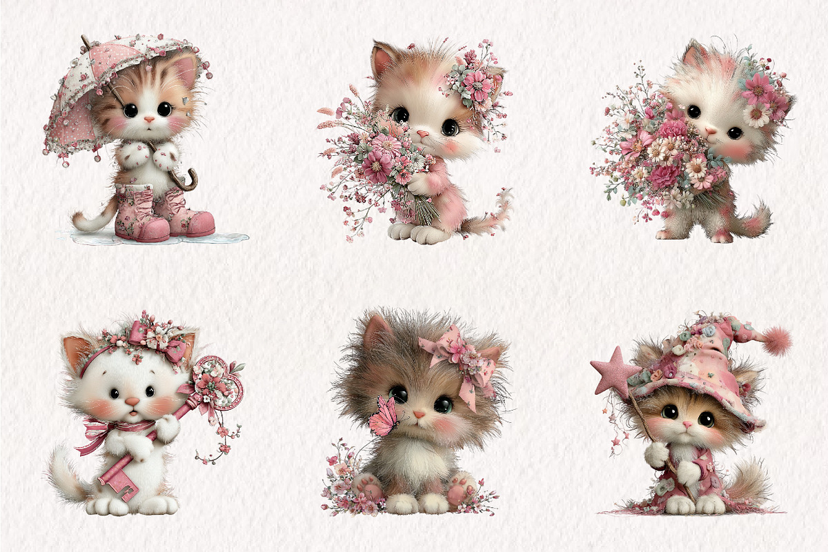 Cute Kitten StoryBook PNG Clipart, a Seasonal Illustration by CreationArt (Photo 2 of 7)
