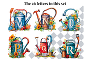 Garden Watering Can Alphabet Letters, a Decorative Illustration by Creative Art By SamM (Thumbnail 5 of 10)