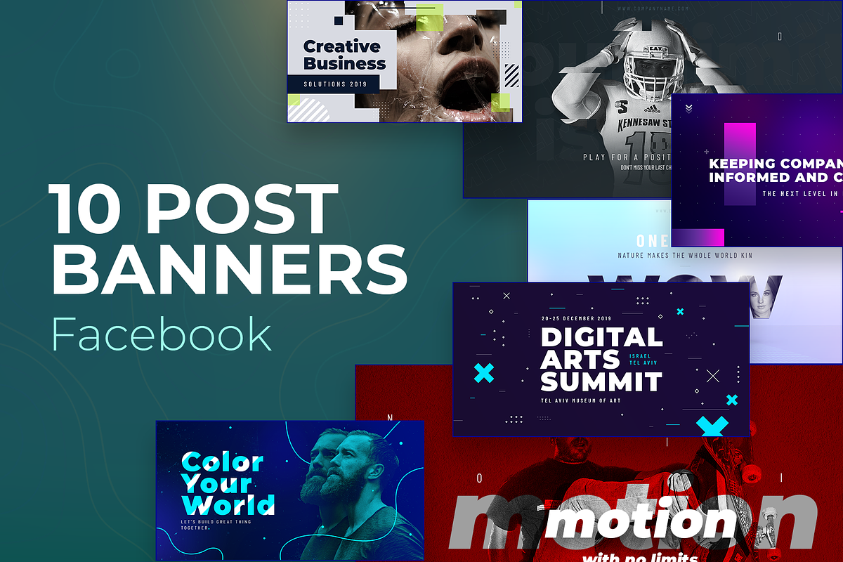 Facebook Post Banners v4, a Social Media Template by Ceaso Store (Photo 1 of 6)