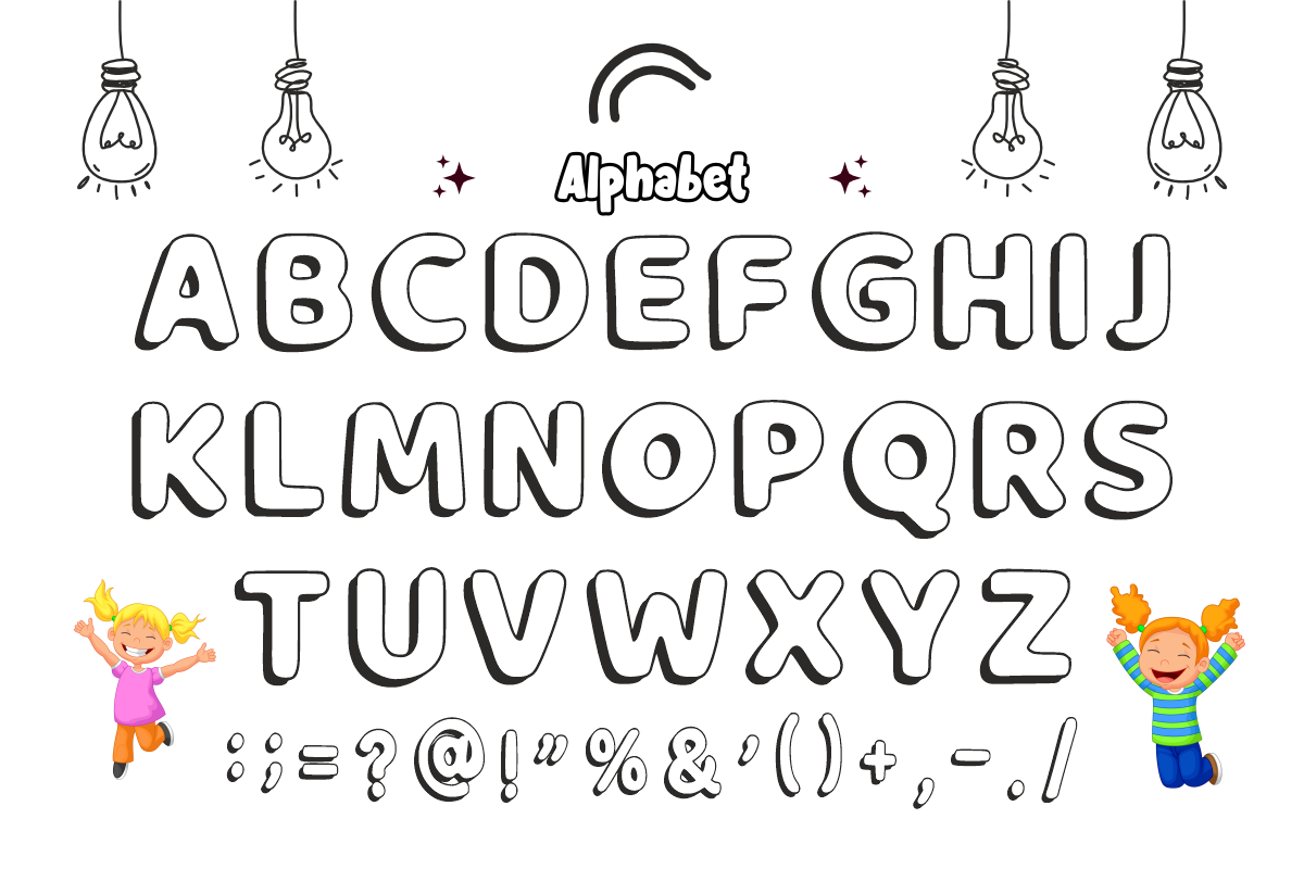 Back to Childhood - Kids Font, a Sans Serif Font by KiddoGlyphs Studio (Photo 4 of 5)