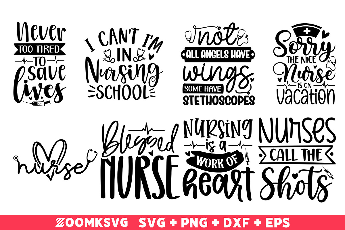 Nurse SVG Bundle 40 Designs, an Illustration by ZoomkSVG (Photo 6 of 7)