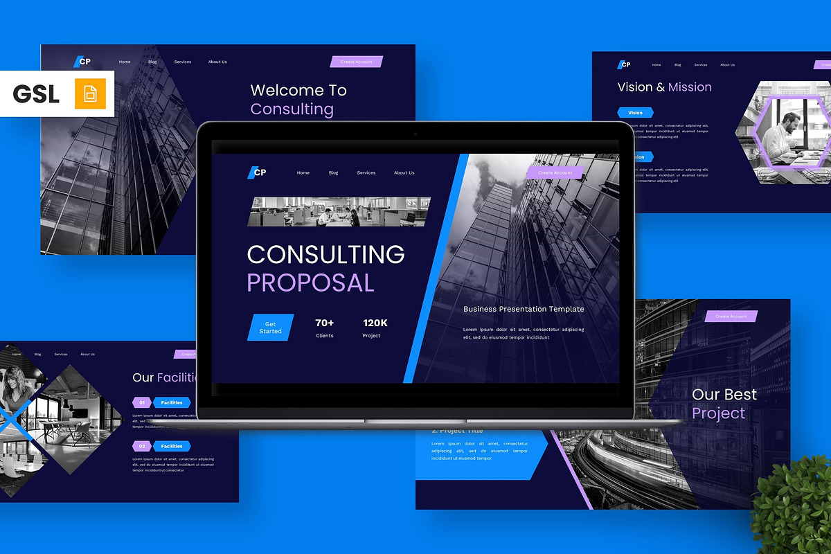 Consulting Proposal - Business GSL, a Presentation Template by Deepslide Studio (Photo 1 of 6)