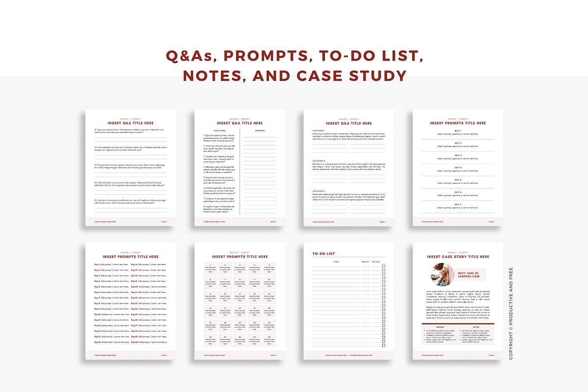 Canva Workbook Template Courses, a Magazine Template by ProductiveandFree (Photo 7 of 21)