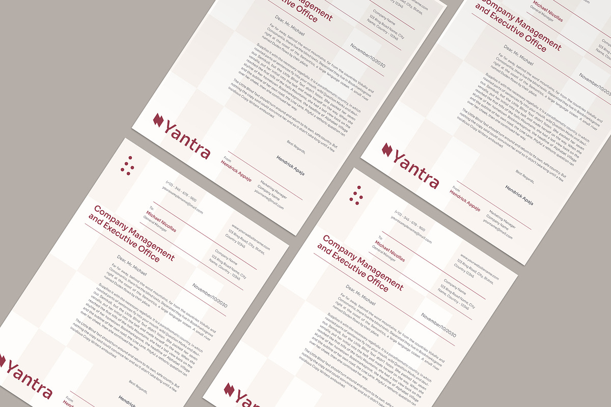 Simple Modern Letterhead, a Stationery Template by Neermana (Photo 4 of 4)