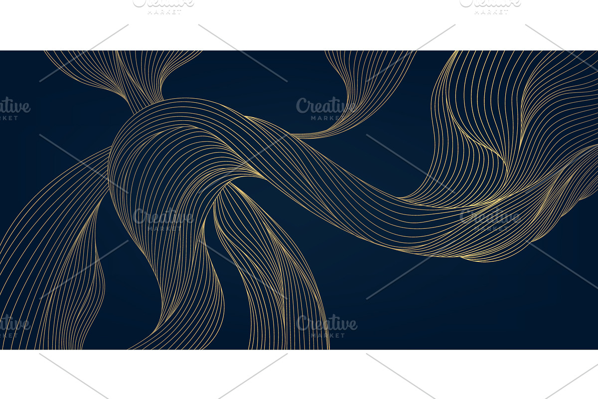 Line Art Clouds and Waves, a Pattern Graphic by Marylia (Photo 14 of 28)