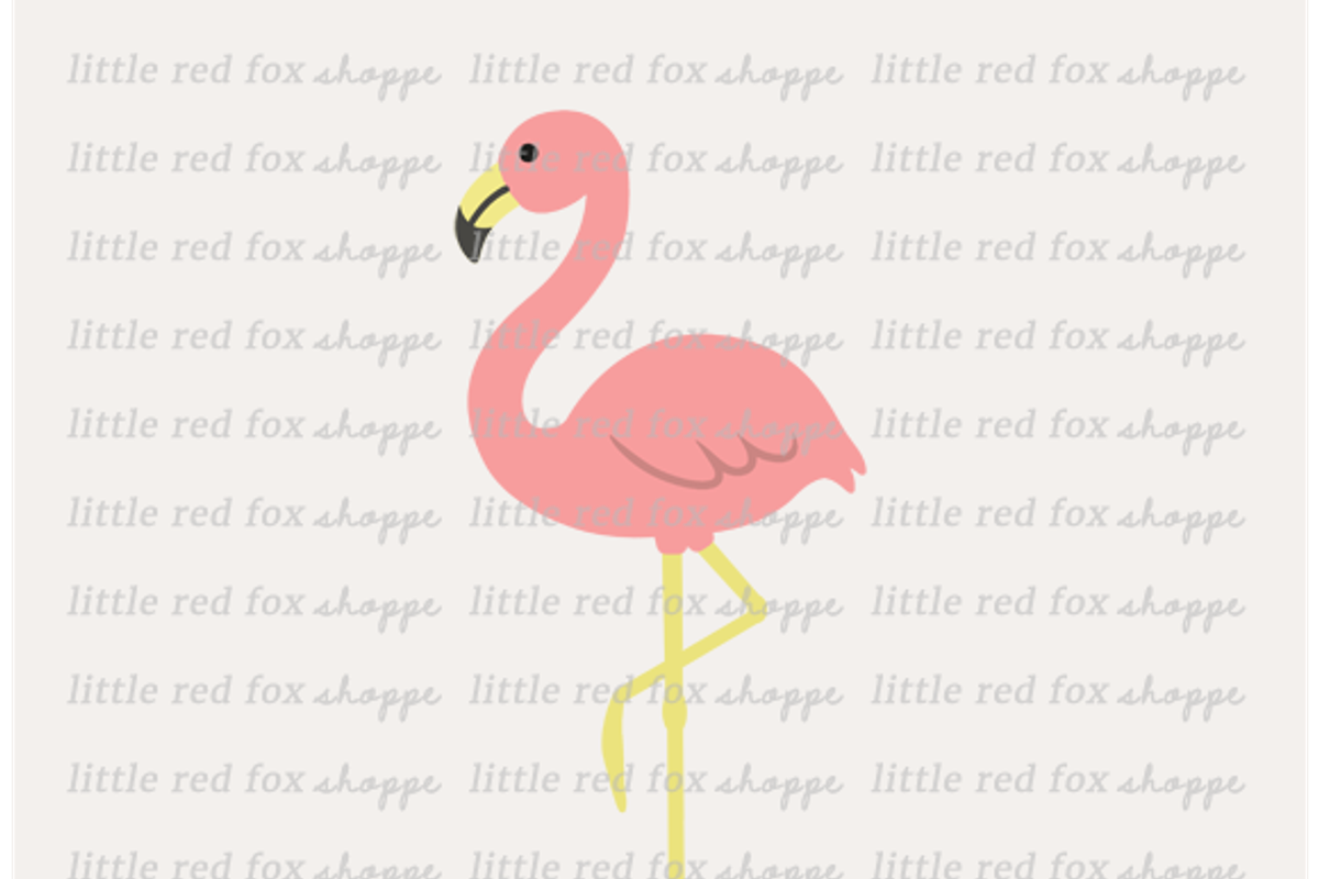Flamingo Clipart, an Animal Illustration by Little Red Fox Shoppe (Photo 2 of 2)