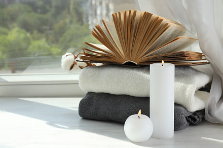 Concept of Hygge, warm and cozy composition, space for text, a Beauty & Fashion Photo by AtlasStudio PRO