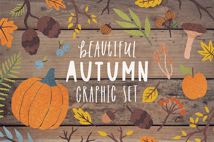Autumn graphic set
