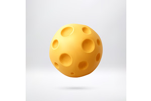 3d Full Moon with Crater, an Object Illustration by Abscent