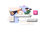 People search information online set, a Person Illustration by PaperTrident (Thumbnail 8 of 9)