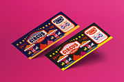 Circus Festival Ticket, a Card Template by graphicook (Thumbnail 1 of 3)