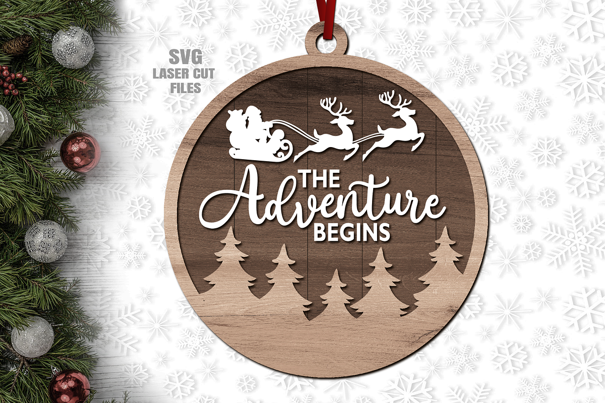 Adventure Christmas Ornament SVG, a Graphic by Cloud9DesignSVG (Photo 3 of 4)
