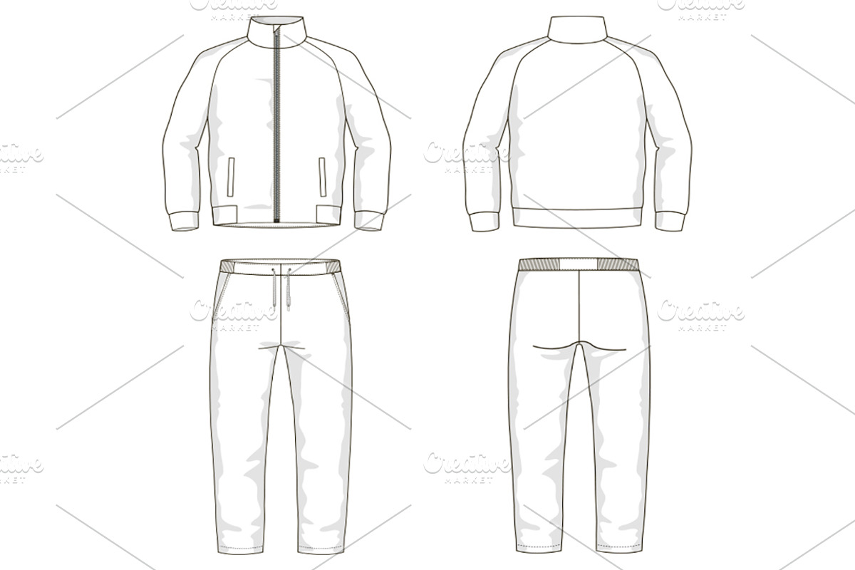 Men's Sport Suit Fashion Flat Templa, a Templates & Theme by flat fashion