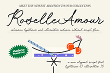 Roselle Amour New Elegant Script