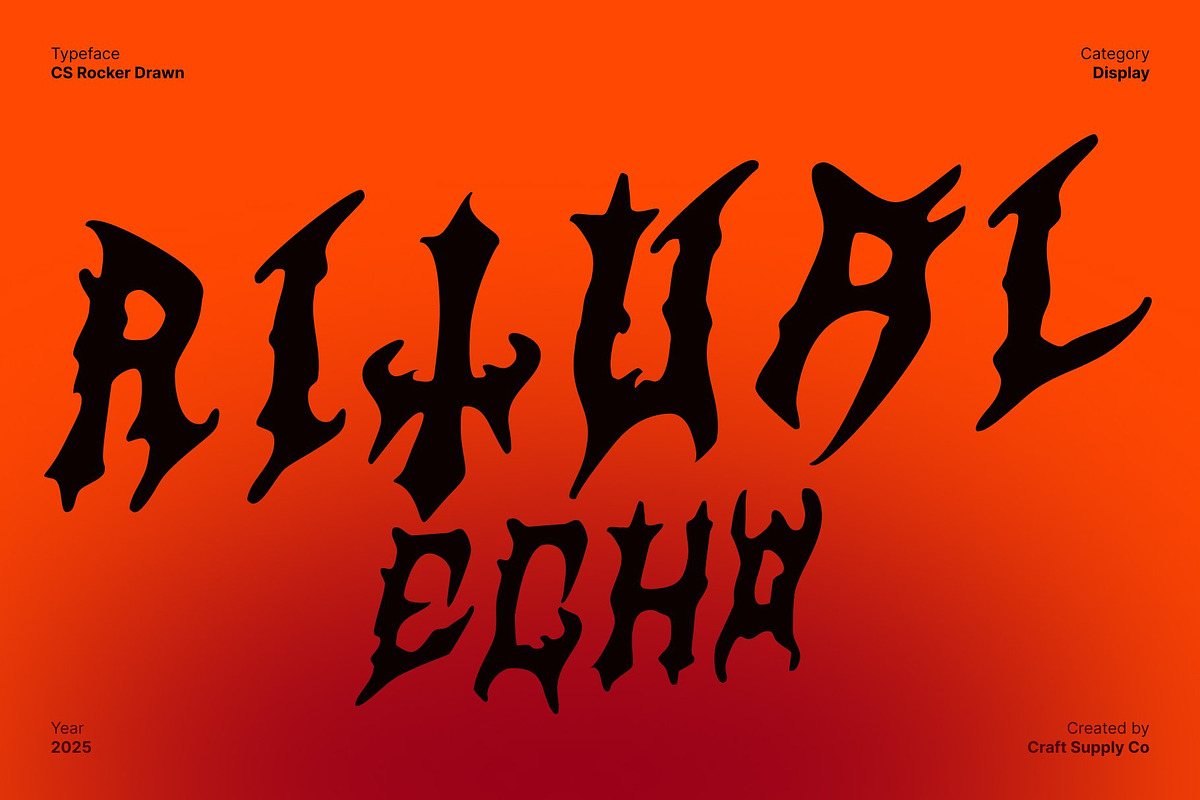 CS Rocker Drawn, a Blackletter Font by Craft Supply Co. (Photo 4 of 8)
