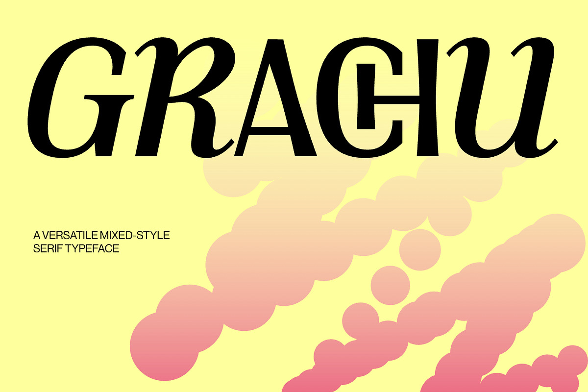 Grachu - Mixed-Style Serif Font, a Serif Font by Matsero (Photo 1 of 7)