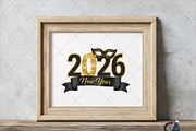 New Year 2026 Design Clipart, an Illustration by Creative Art (Thumbnail 4 of 5)