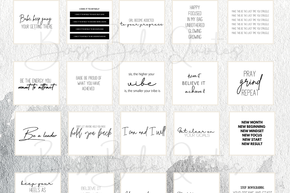 Girl Boss Social Media Posts, a Social Media Template by Chantelle T Illustrations (Photo 2 of 3)