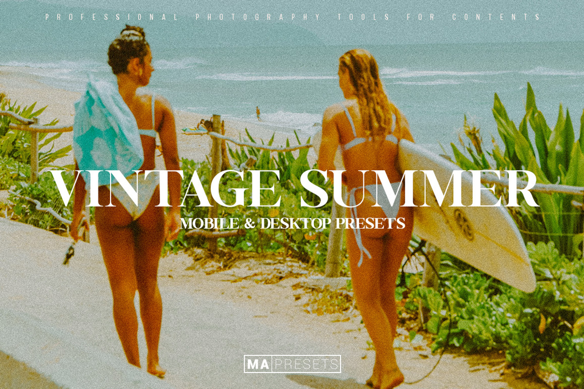 10 VINTAGE SUMMER Lightroom Presets, a Preset Add-On by MaPresets (Photo 1 of 13)