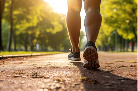 Runner at starting position in park, a Sports & Recreation Photo by Ylivdesign