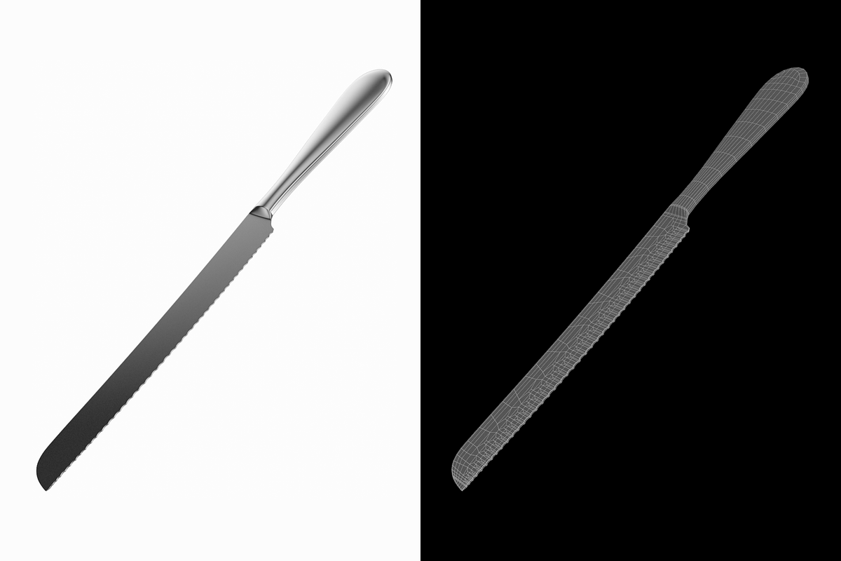 Cake Pie Knife Common Cutlery, an Object 3D Model by VK Studio (Photo 4 of 6)