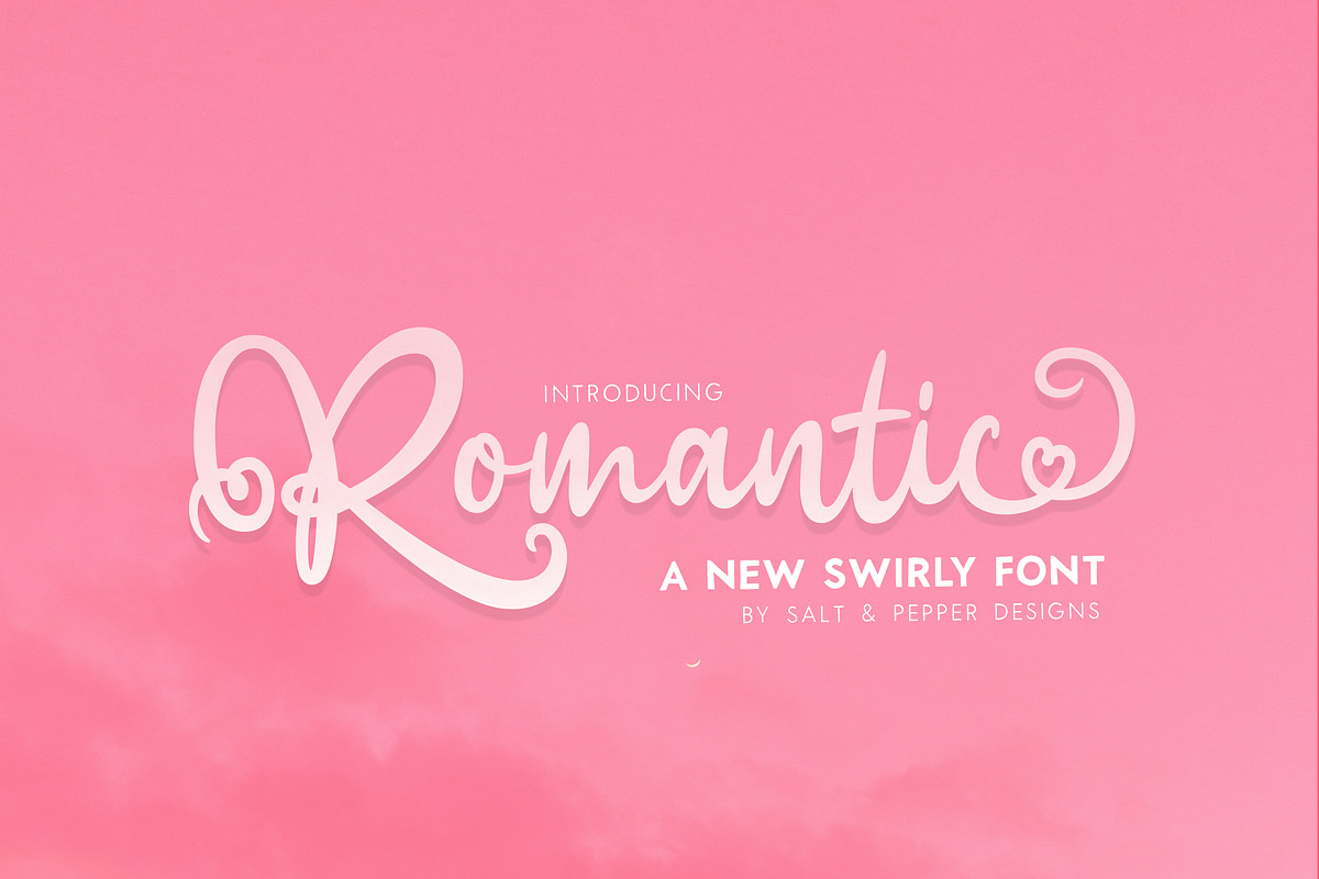 Romantic Script Font, a Script Font by Salt & Pepper Designs (Photo 1 of 8)