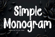 Simple Monogram | Script Font, a Script Font by Scratchones (Thumbnail 1 of 8)