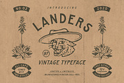 LANDERS DISPLAY TYPEFACE, a Font by Cmptrules (Thumbnail 1 of 6)