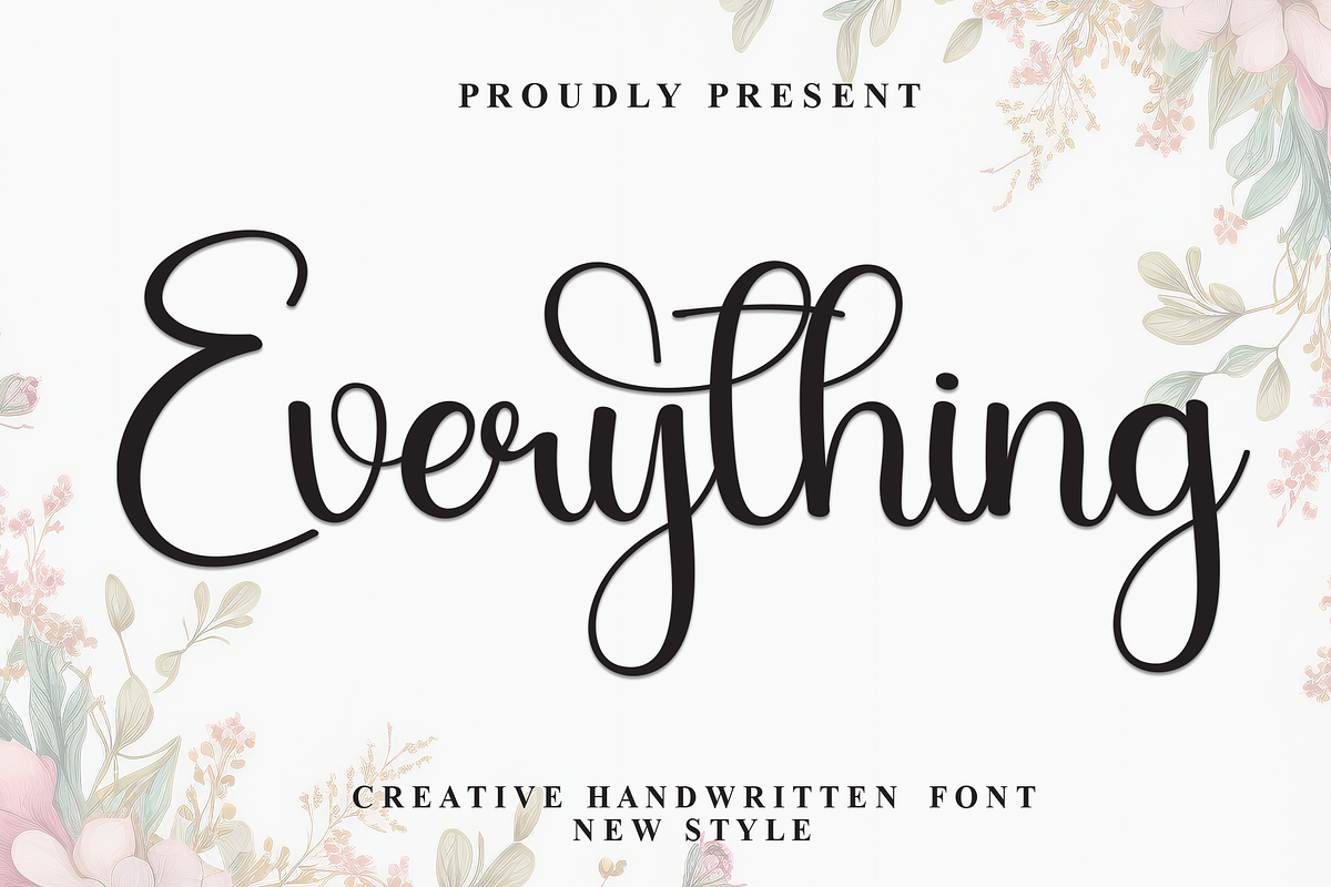 Everything | Script Font, a Handwritten Font by Scratchones (Photo 1 of 9)