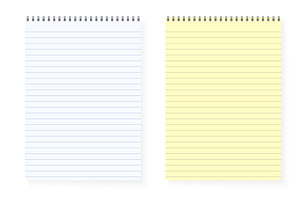 Blank Spiral Vector Notepad