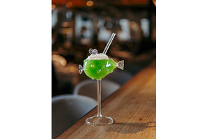Green melon fusion, midori colada, a Food & Drink Photo by Fascinadora