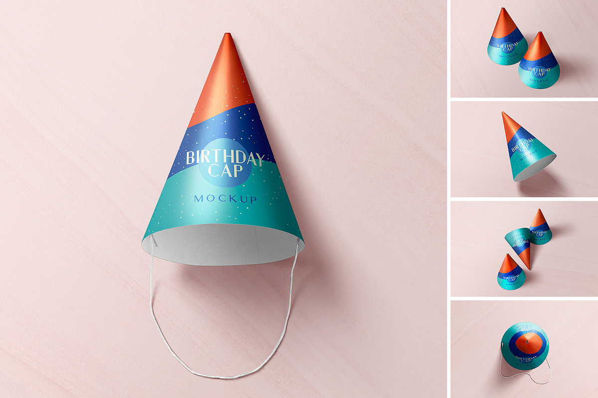 Birthday Hat Mockup, a Product Mockup by PixelVoyager (Photo 1 of 7)