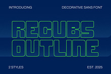 Recubs Outline - Decorative Sans
