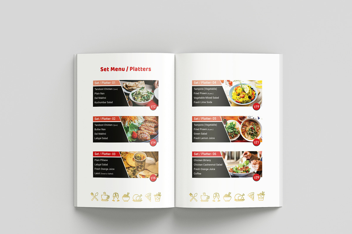 Restaurant Recipe Book / Food Menu, a Brochure Template by graphicsunday