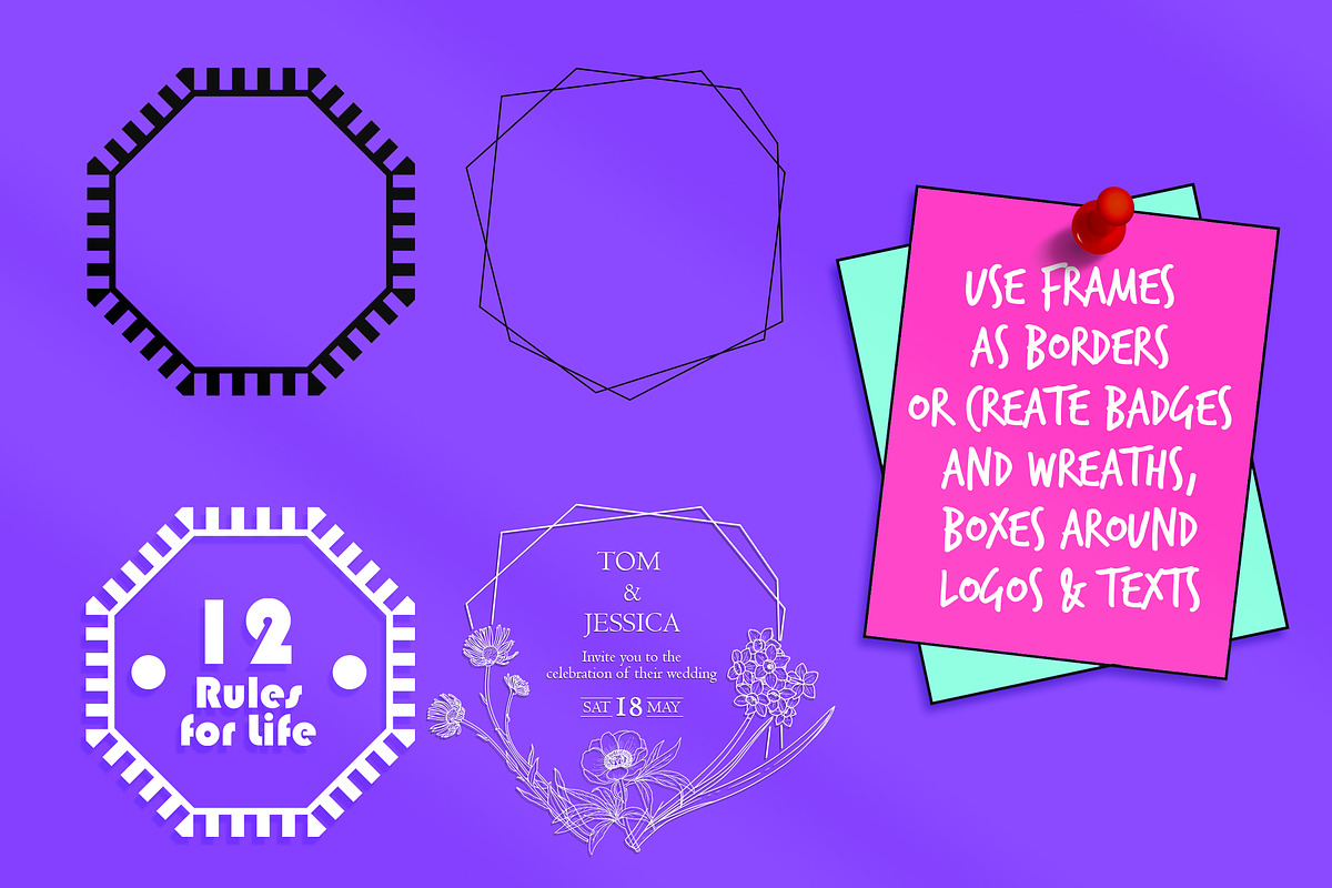 100 Procreate Frame & Border Stamps, a Brush Add-On by BrushBoy (Photo 3 of 4)