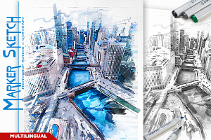Marker Sketch Photoshop Action