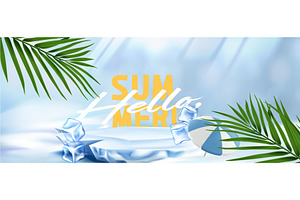 Frozen summer podium composition, an Illustration by art PVP - market