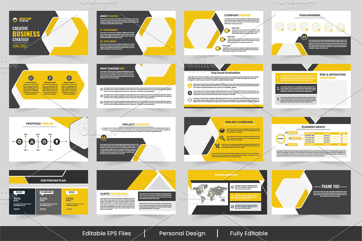 Business Project Presentation slide, a Presentation Template by Tanuart